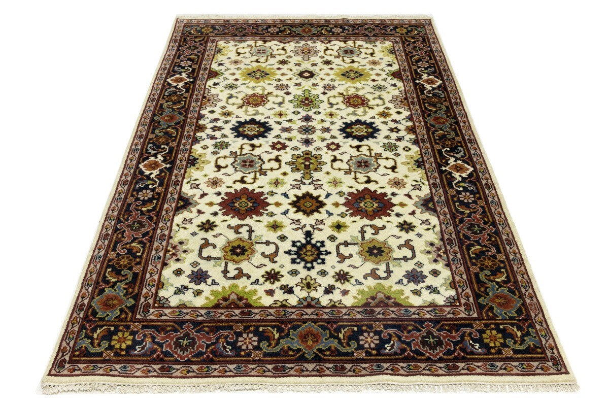 Handmade Floral Design Chobi Rug Wool Oriental
