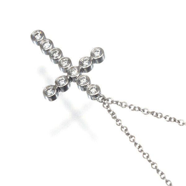 Tiffany&Co. Necklace Jazz Cross Diamond 950 Platinum