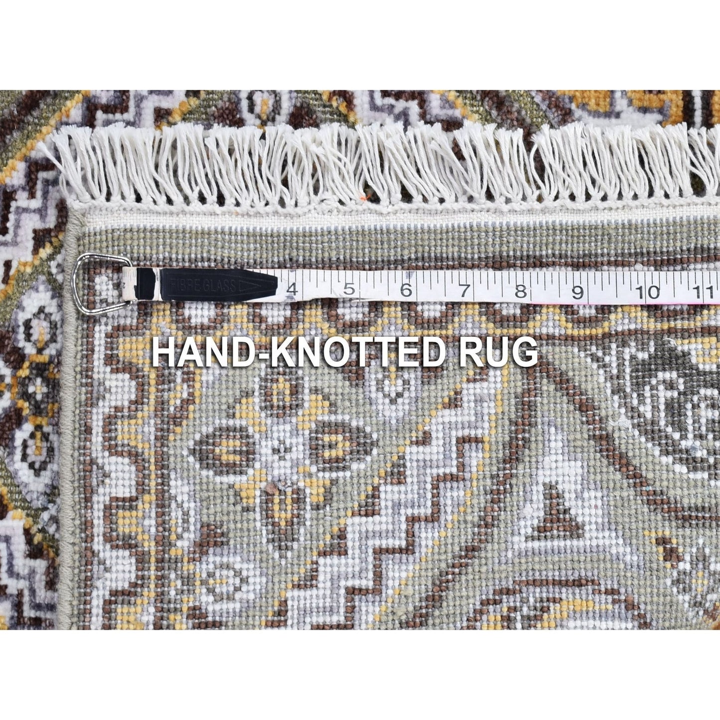 2'6"X24'1" Wool And Silk Mughal Inspired Medallions Design Xl Runner Rug