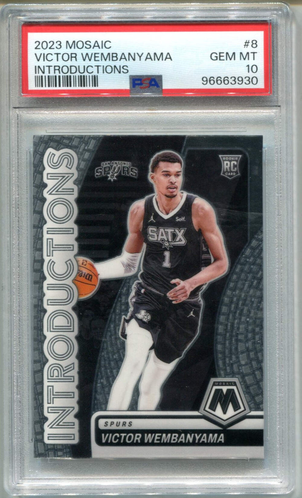 Victor Wembanyama 2023 Mosaic #8 Psa Gem Mt 10