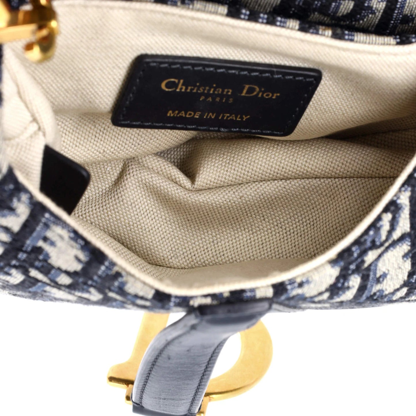 Christian Dior Saddle Handbag Oblique Canvas Mini