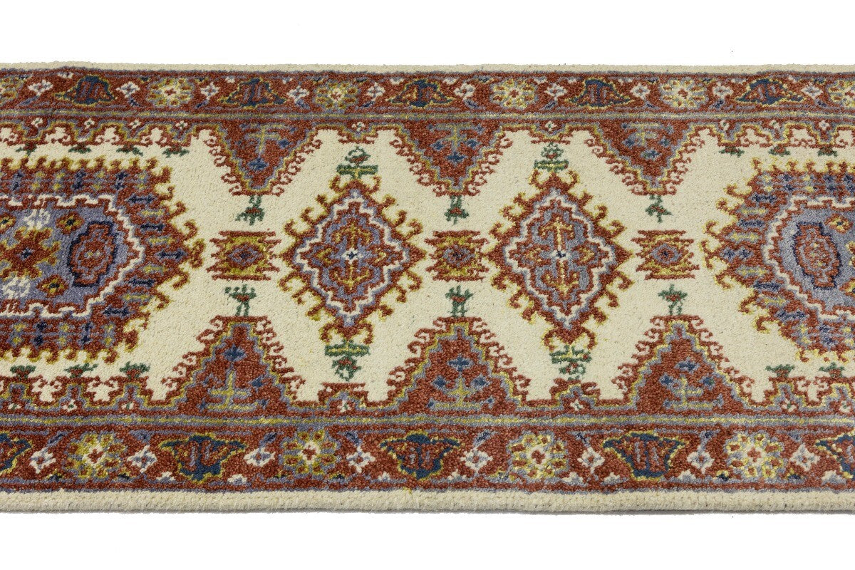 Indo-Viss Tribal Wool Runner Rug Oriental Farmho