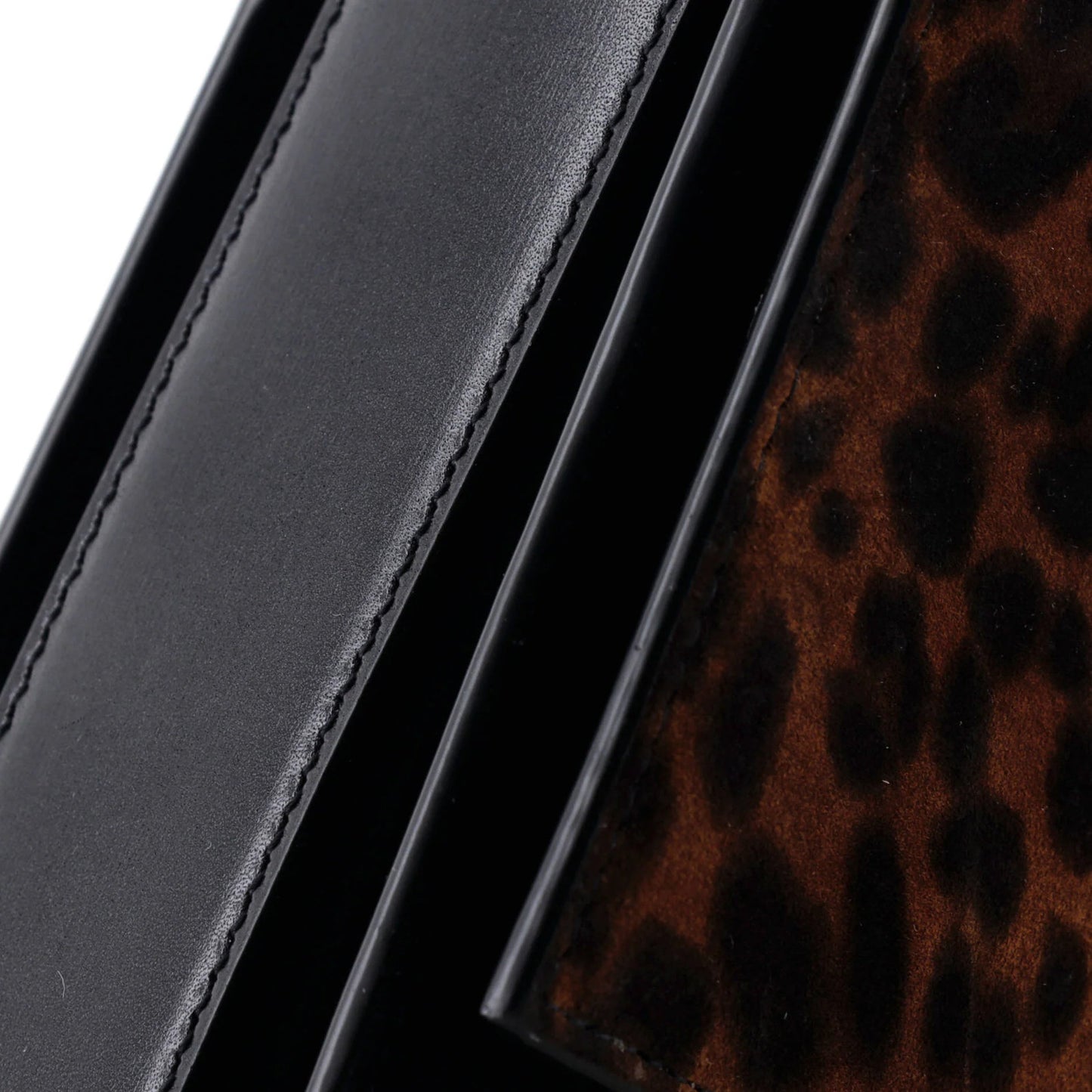 Saint Laurent Bellechasse Shoulder Bag Suede And Printed Pony Hair Medium