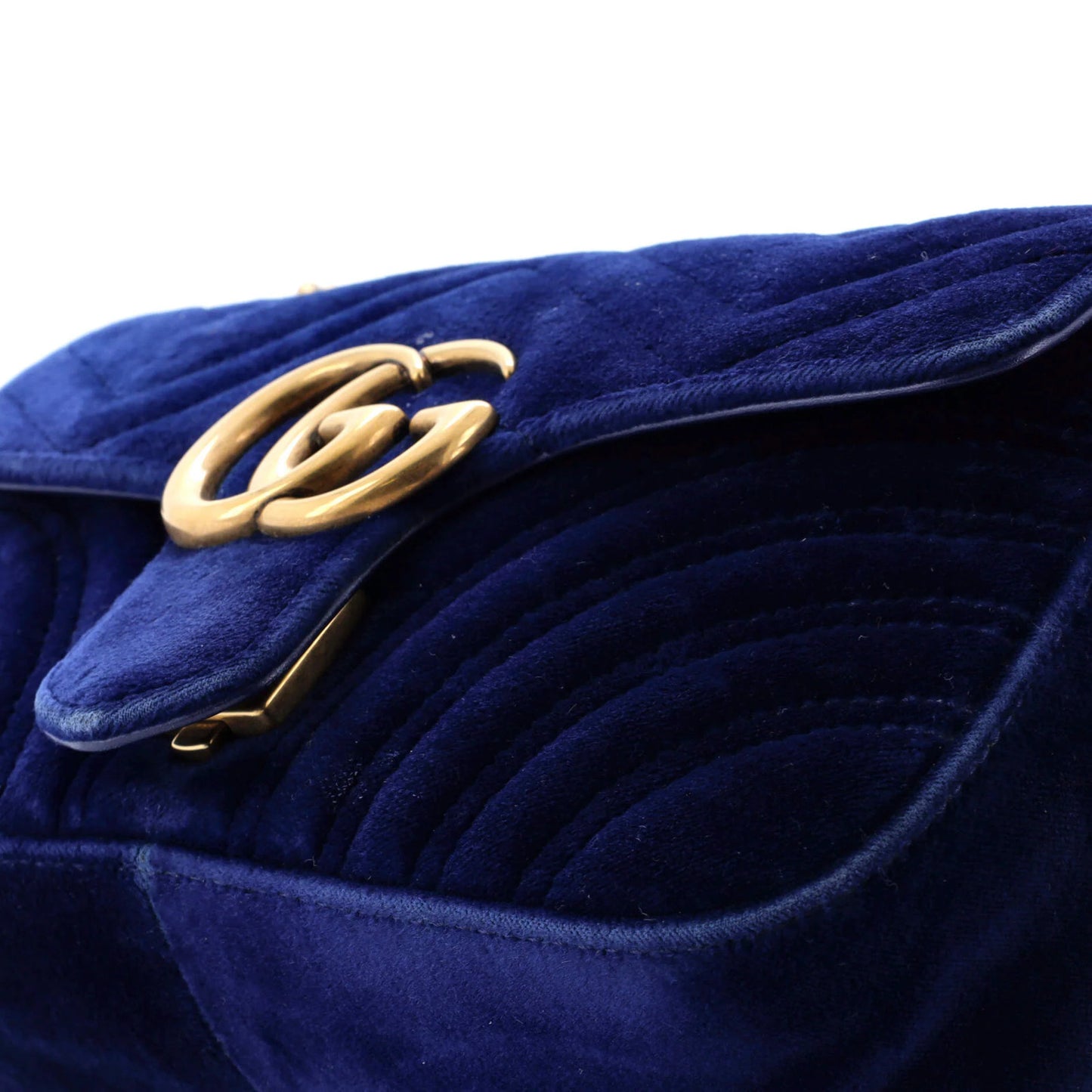 Gucci Gg Marmont Flap Bag Matelasse Velvet Mini