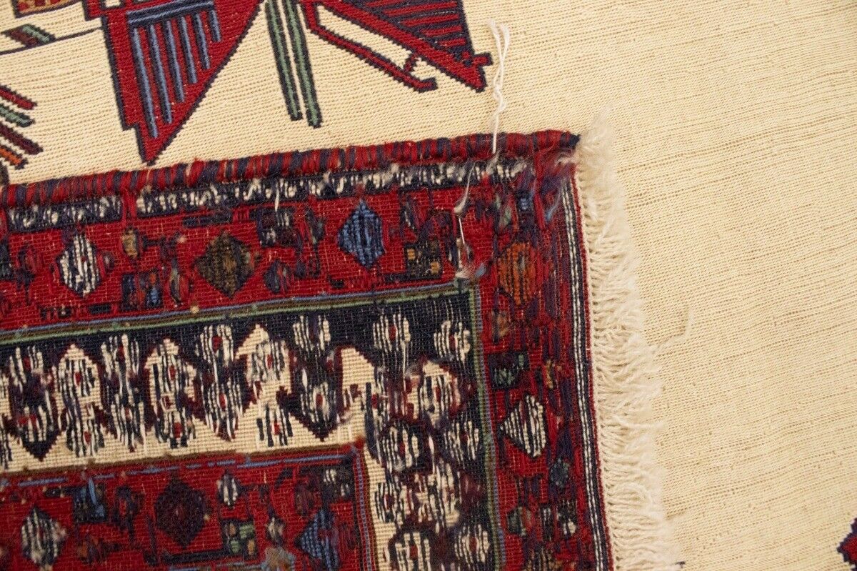 Sumak Pictorial Floral Tribal Style Oriental Rug