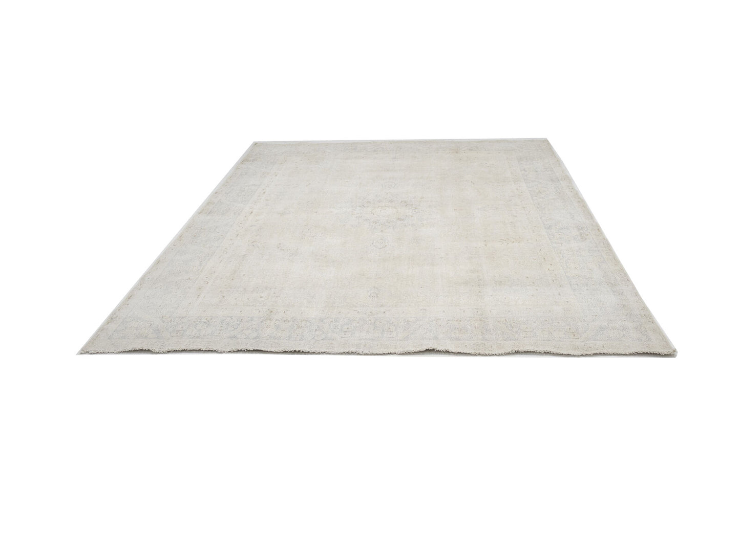 Antique Distressed Vintage Oriental Rug Muted