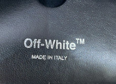 Off White Block Pouch Shoulder Bag Printed Leather