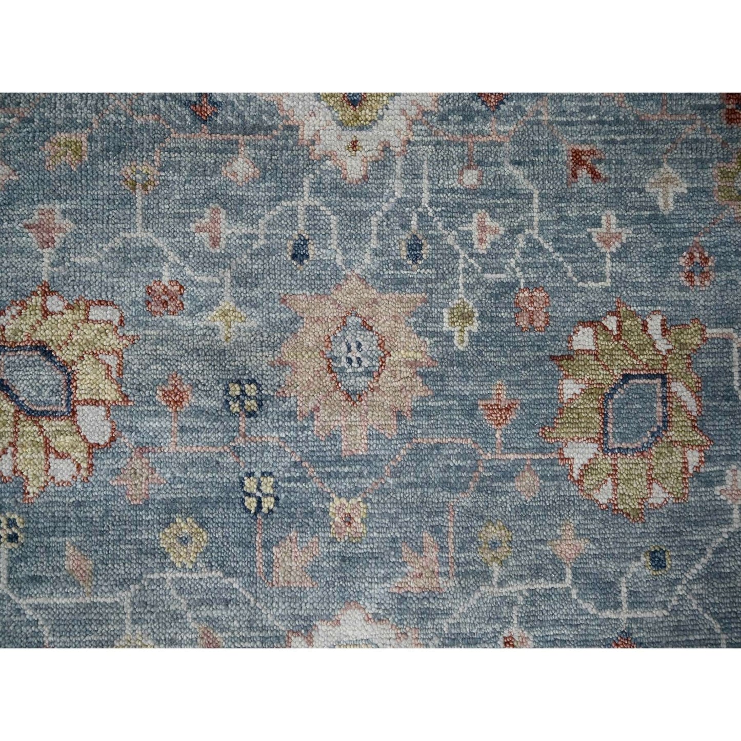 8'9"X12' Nimbus Gray Oushak Design Supple Wool Hand Knotted Oriental Rug