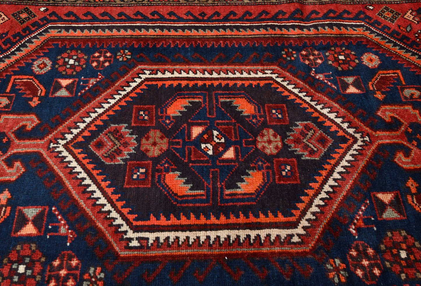 4'5X6'7 Ft Vintage Wool Rug Oriental Carpet For