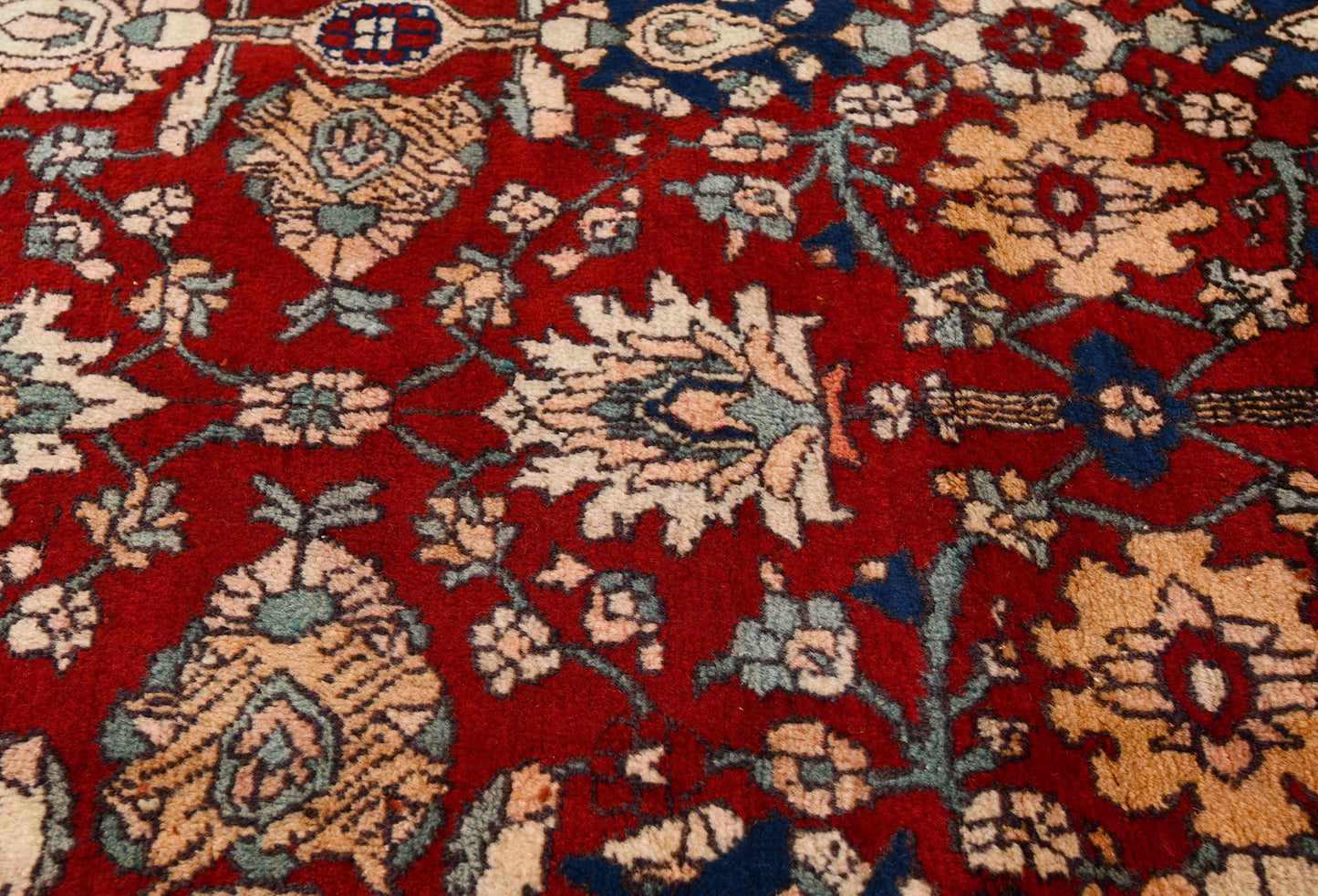 Hand-Knotted Wool Oriental Rug Allover Floral