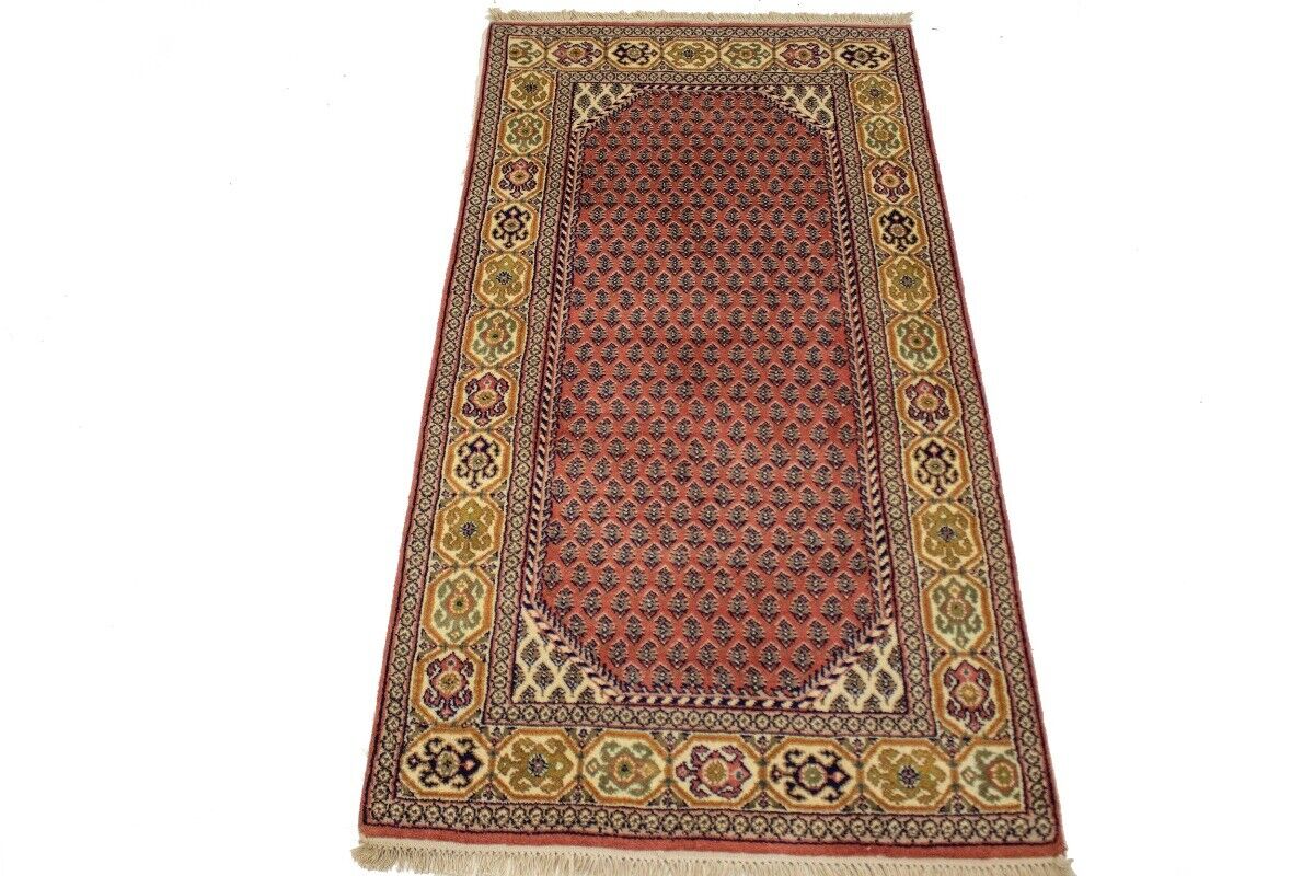 Handmade Indo-Botemir Oriental Rug Paisley Floral