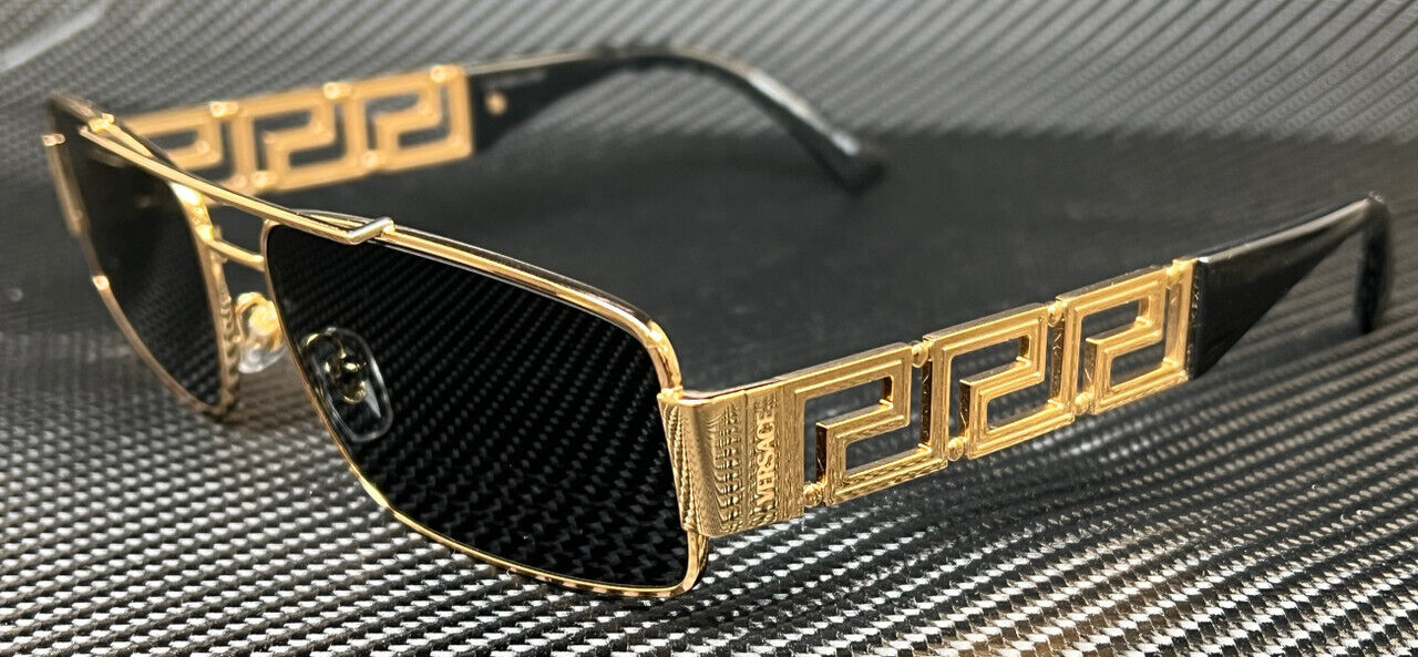 VERSACE VE2257 100287 Gold Dark Grey Men's 60 mm