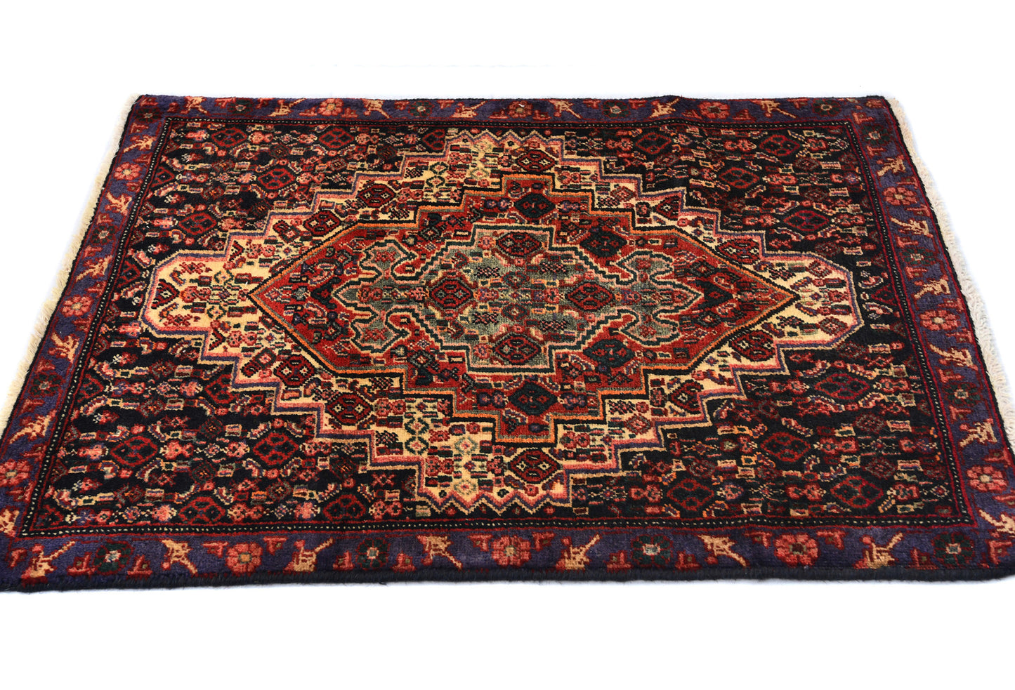 Handmade Farmho Boho Geometric Style Oriental Rug