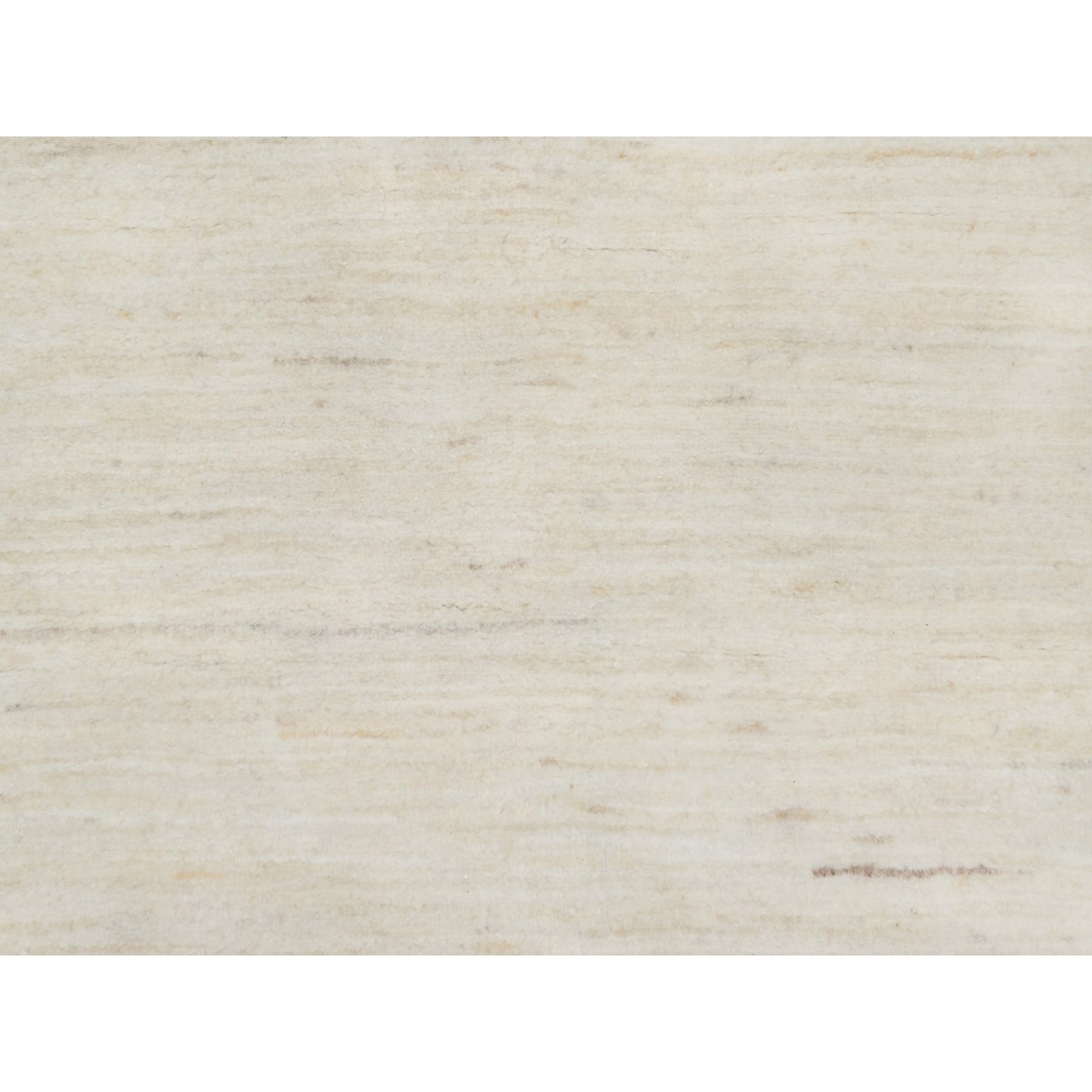 2'5"X5'10" White Wool Hand Knotted Lori Buft Gabbeh Modern Runner Rug