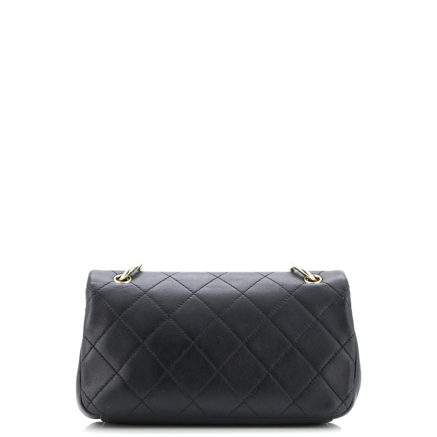Chanel Twist Chain Enamel Cc Flap Bag Quilted Lambskin Medium