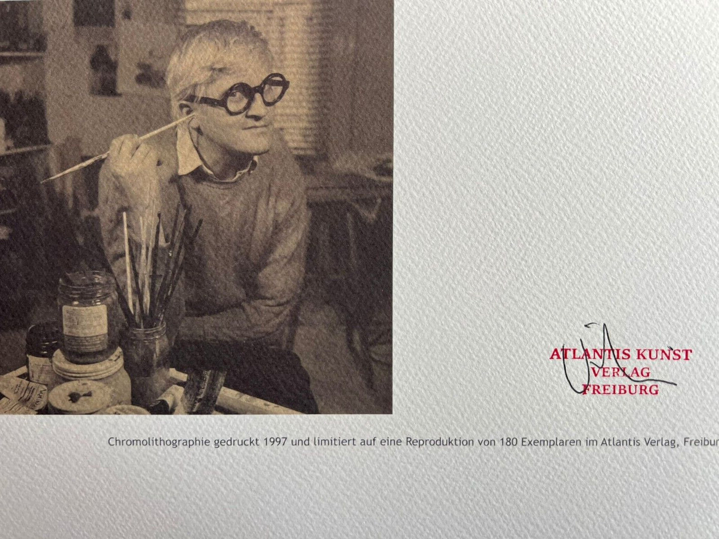 David Hockney Lithograph Signed Coa