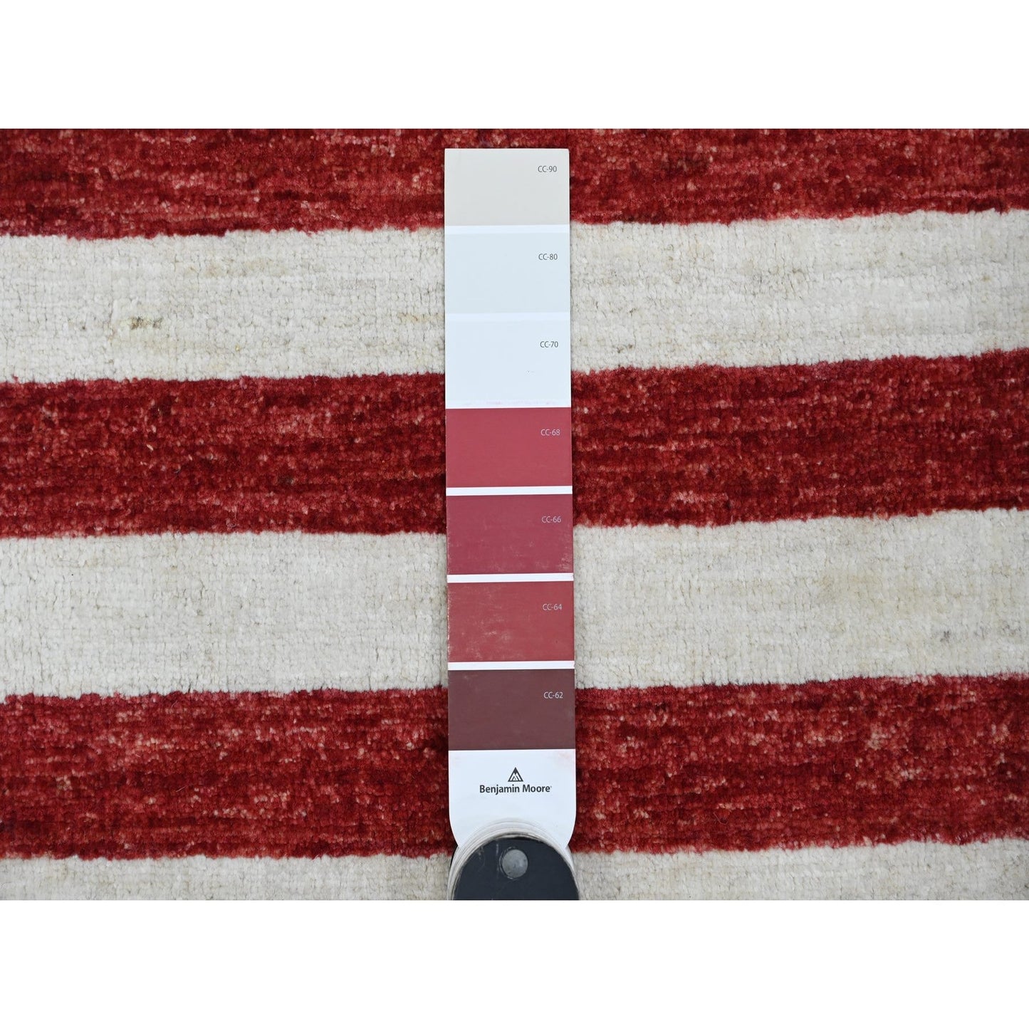 2'5"X4' Red Wall Hanging American Flag Hand Knotted All Wool Peshawar Rug
