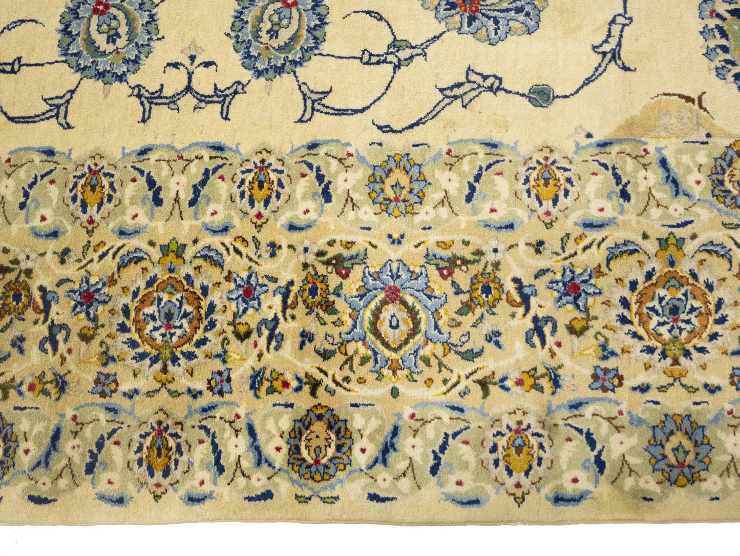 Semi-Antique Vintage Signed Handmade Wool Rug