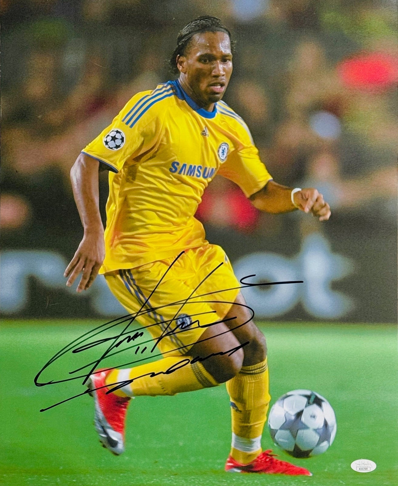 Didier Drogba Autographed Chelsea 16X20 Photo (Jsa)