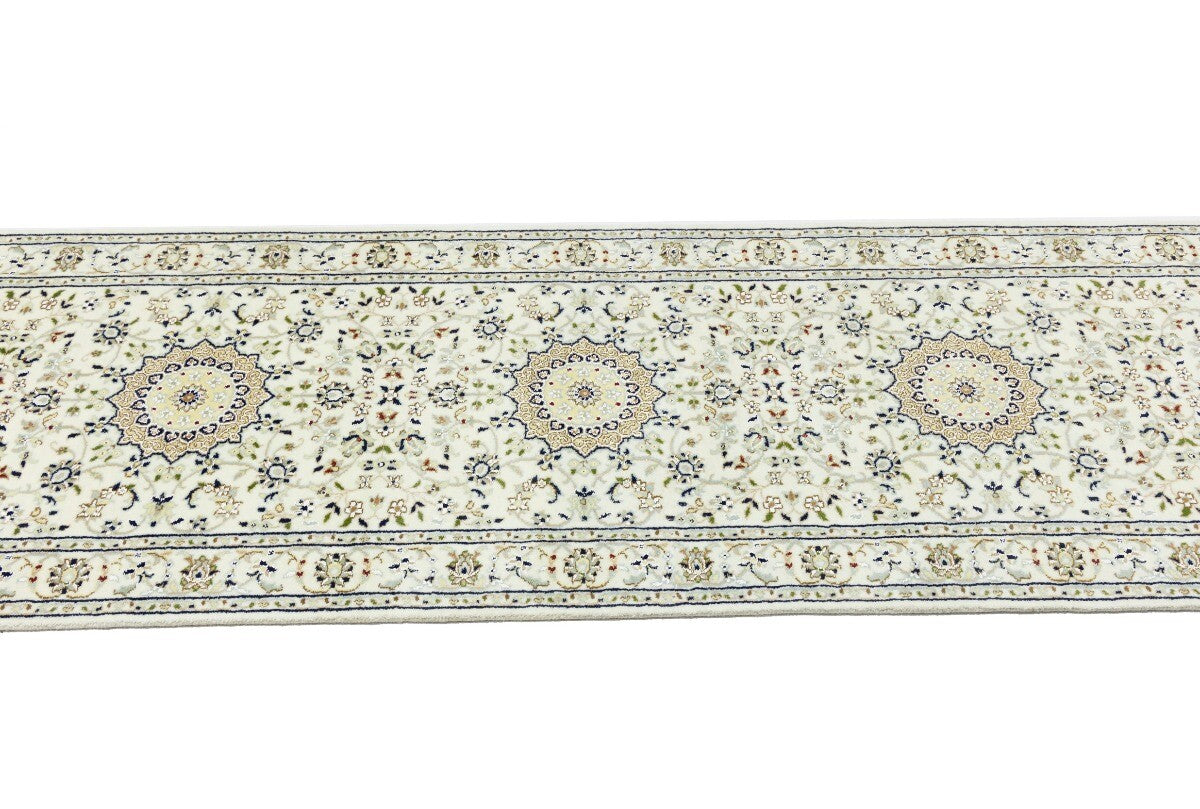 Indo-Nain Oriental Runner Rug Medallion Floral