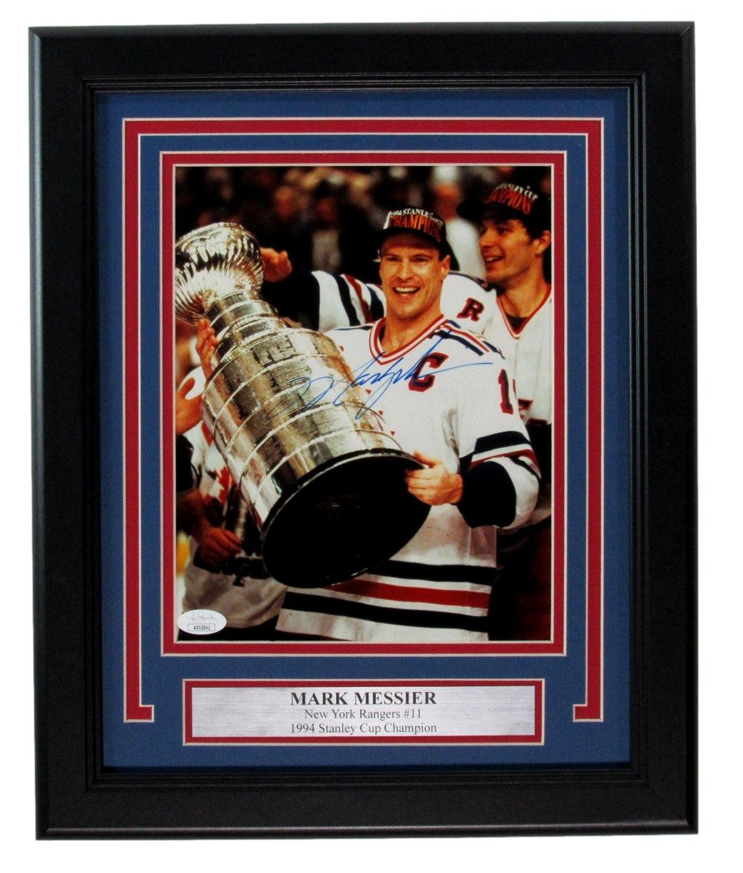 Mark Messier Hof Signed/Autographed 8X10 Photo New York Rangers Framed Jsa 98133