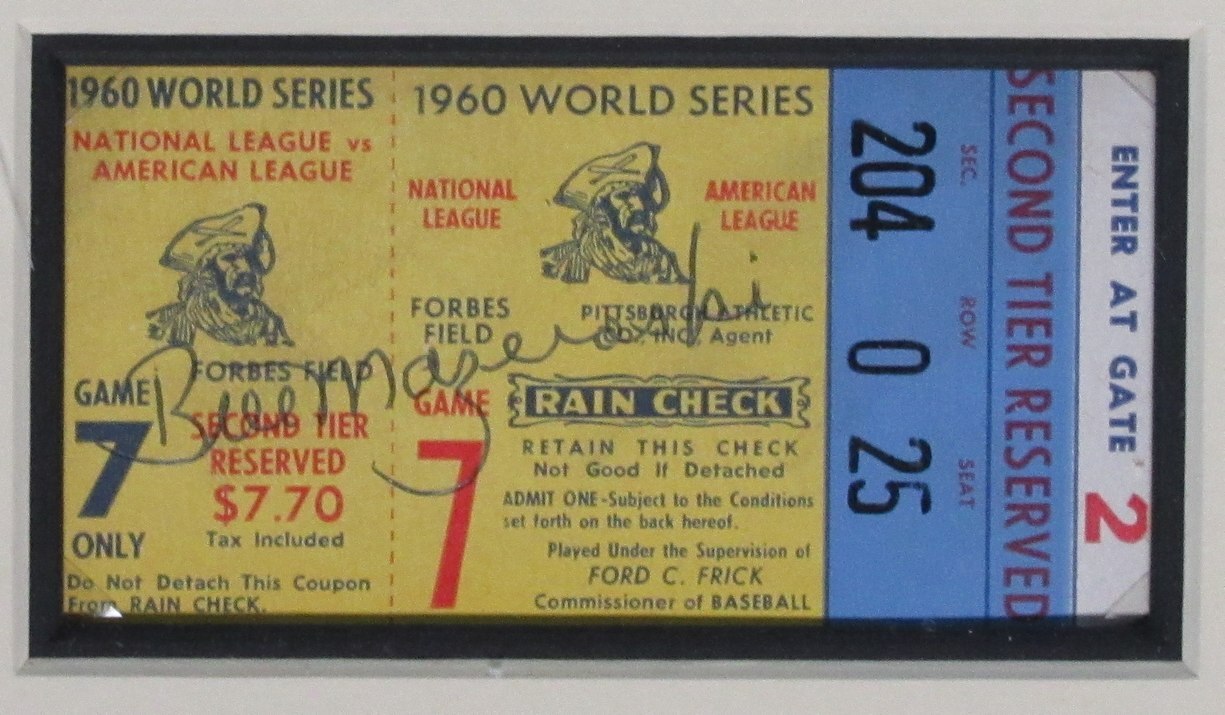 Bill Mazeroski Pirates1960 World Series Signed