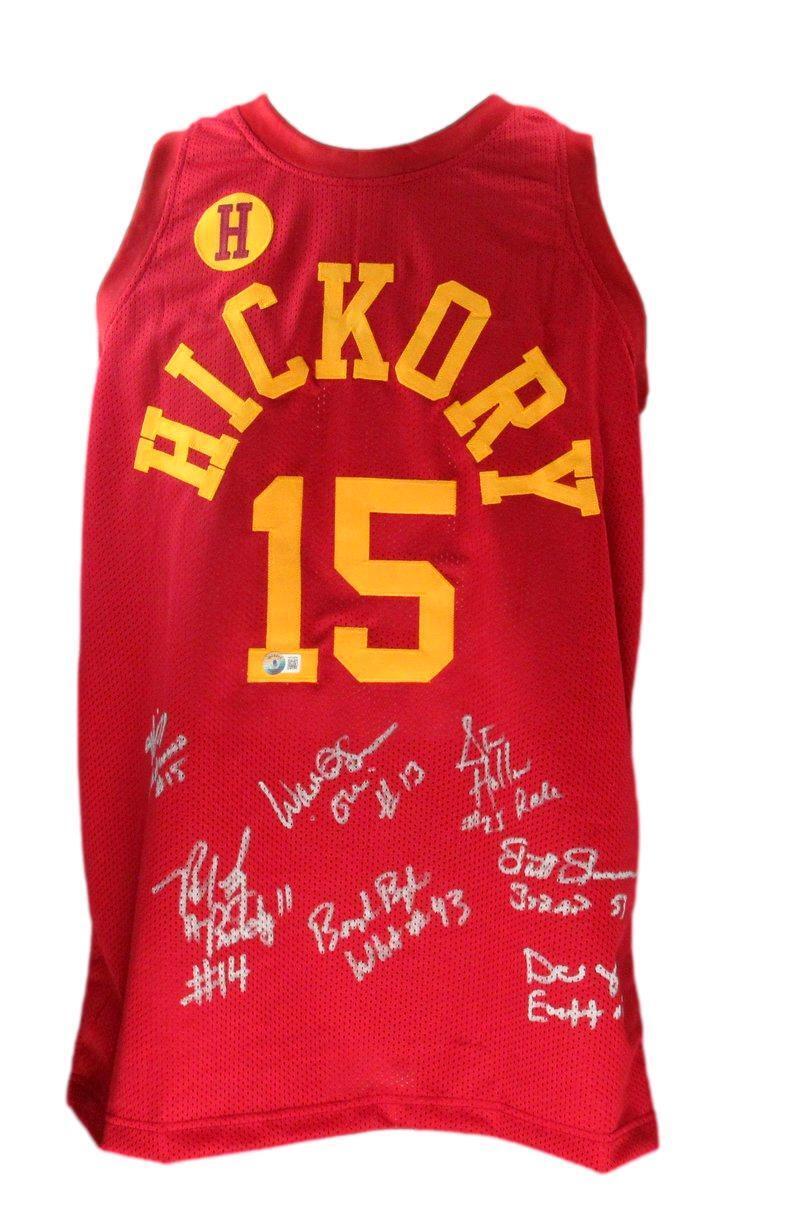 "Hoosiers" Cast Multi-Signed/Inscr Custom Red