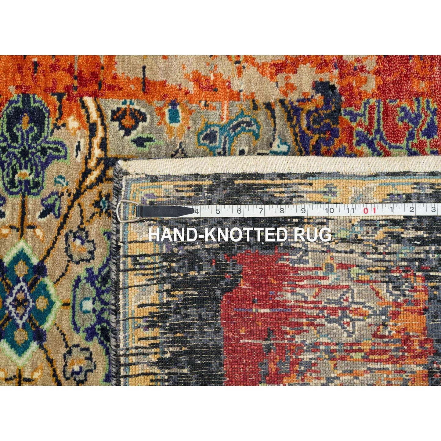 4'3"X6'1" Rust Red Ancient Ottoman Erased Design Wool Hand Knotted Rug