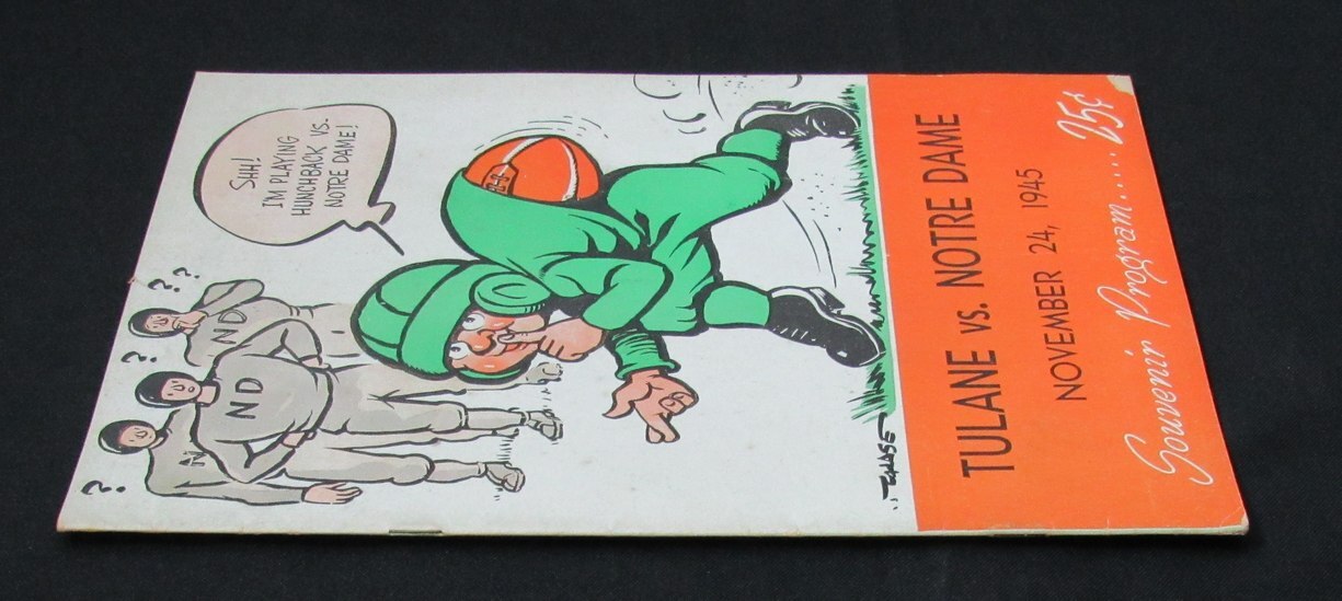 11/24/1945 Tulane Vs. Notre Dame College Program