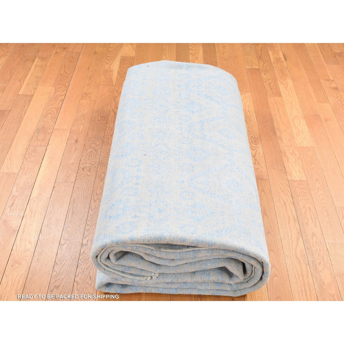 11'10"X15' Brown Wool And Silk Rosettes Design Hand Knotted Oversized Rug