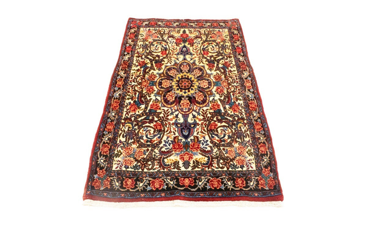 3X5 Ft Vintage Oriental Rug Floral Tribal Design