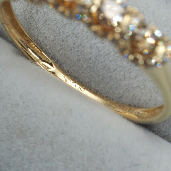 Gstv Ring Brown Diamond 0.70Ct Us7.25 18K 750 Yellow Gold