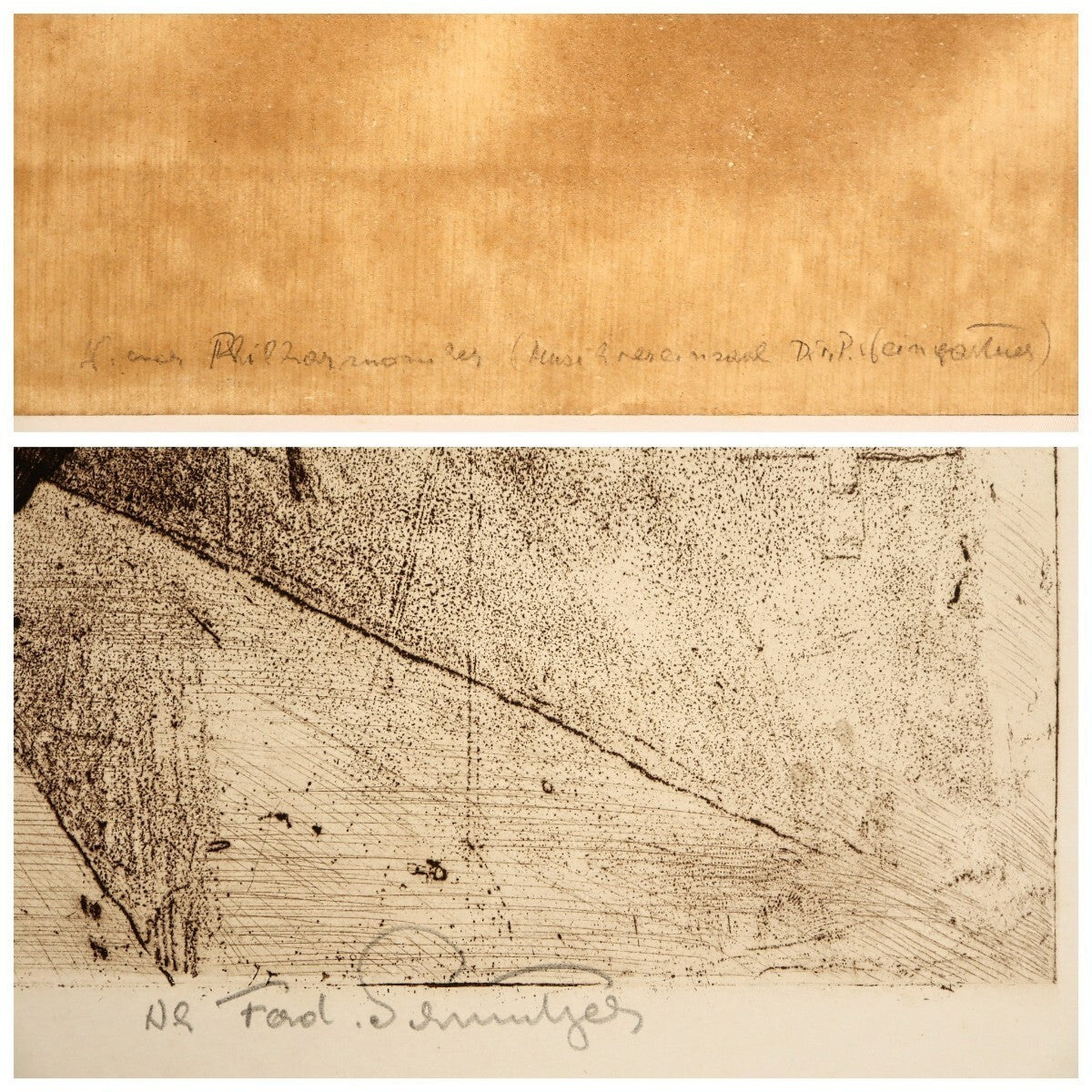 Ferdinand Schmutzer 1926 Original Etching -Wiener Philharmoniker Austrian Signed