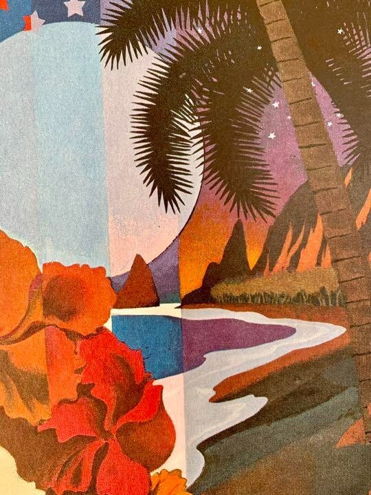 Trans World Airlines David Klein Original Vintage Travel Poster "Fly Twa Hawaii"