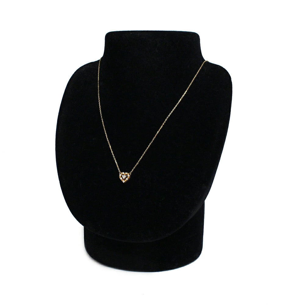 Ahkah Princess Heart Diamond Necklace K18Yg 750 Ak0456010100