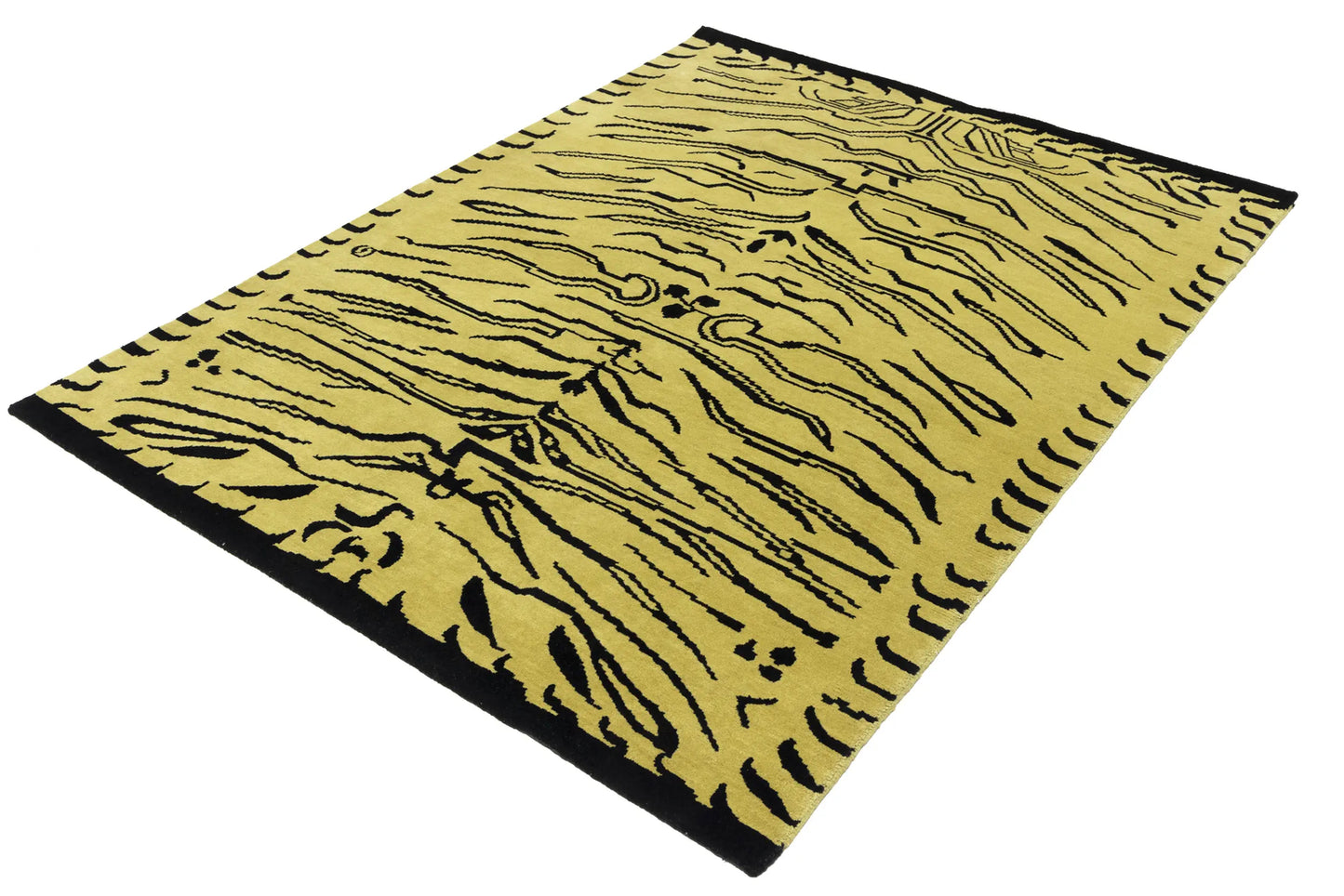 Handmade Nepali Wool Oriental Rug Modern Tribal