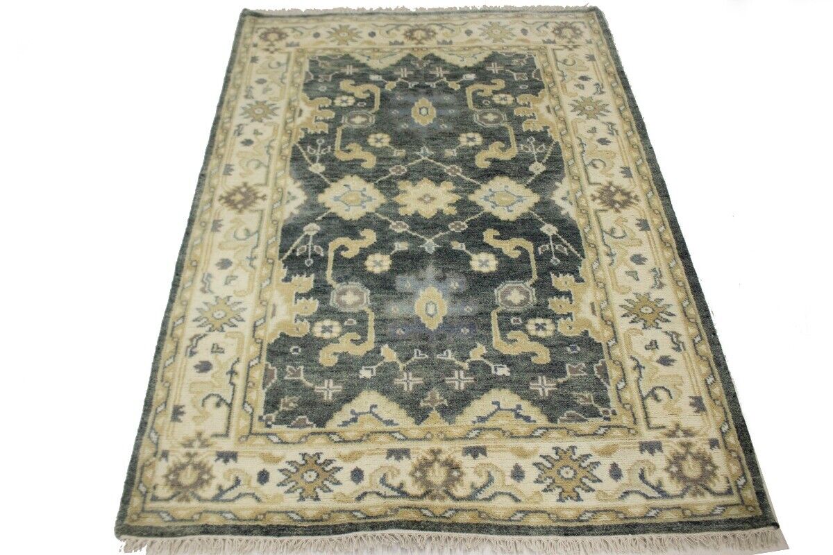 4X6 Ft Handmade Oriental Rug Floral Classic