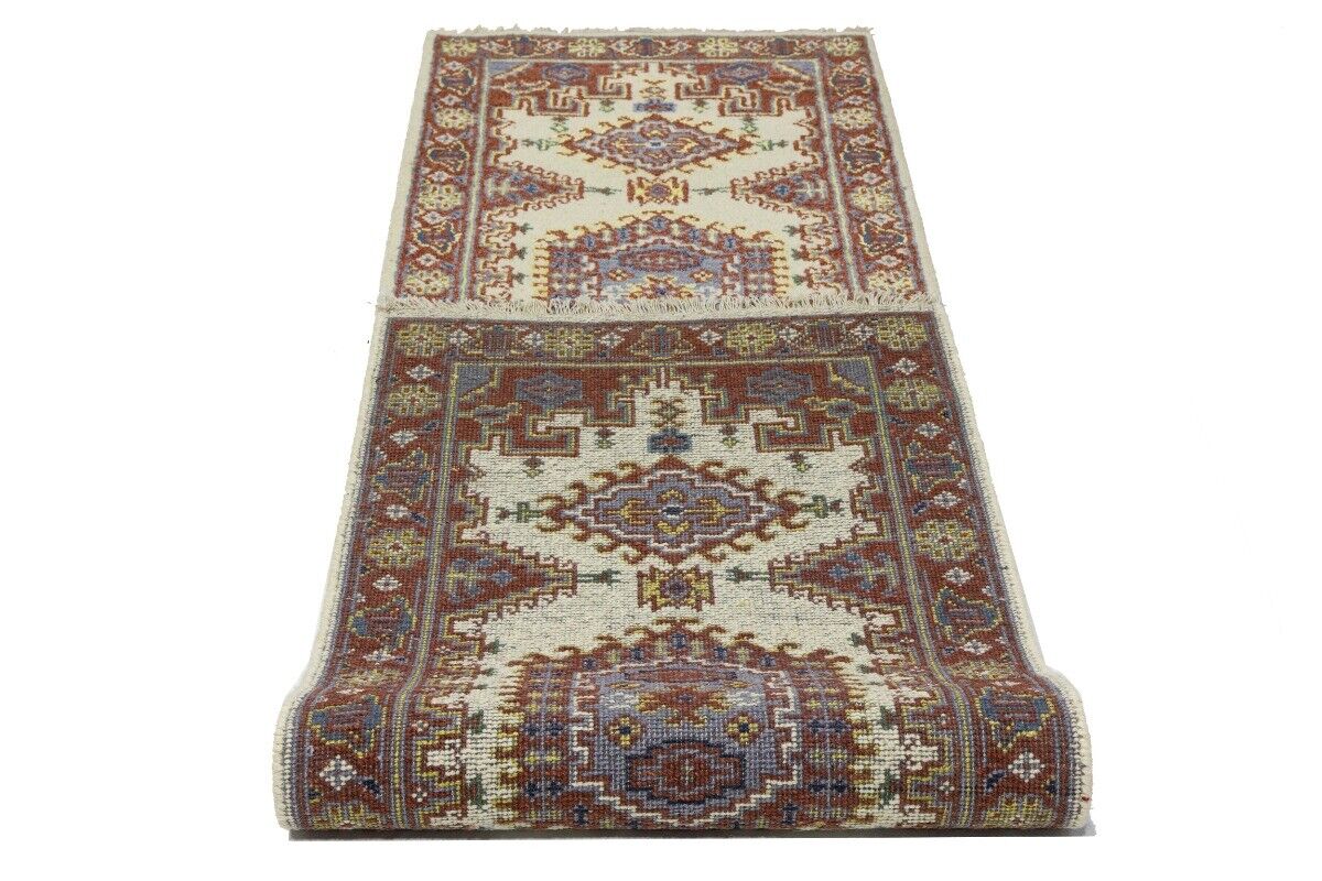 Indo-Viss Tribal Wool Runner Rug Oriental Farmho