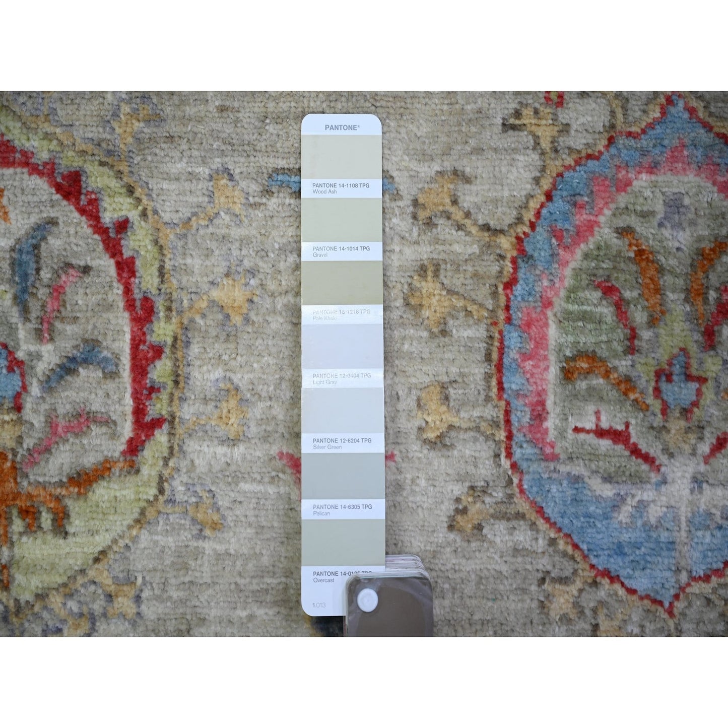 4'X5'10" Tan Color, Pure Wool, Hand Knotted Finer Peshawar Oriental Rug