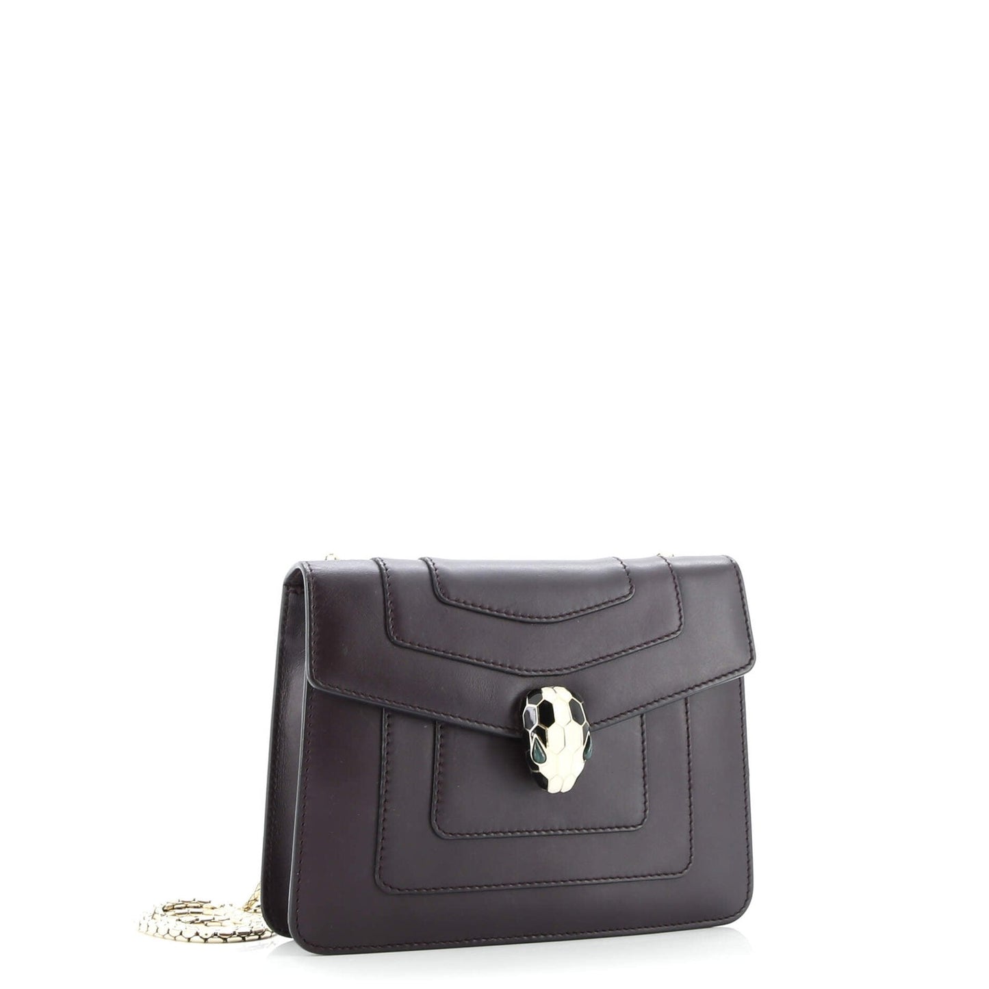 Bvlgari Serpenti Forever Square Shoulder Bag Leather Small