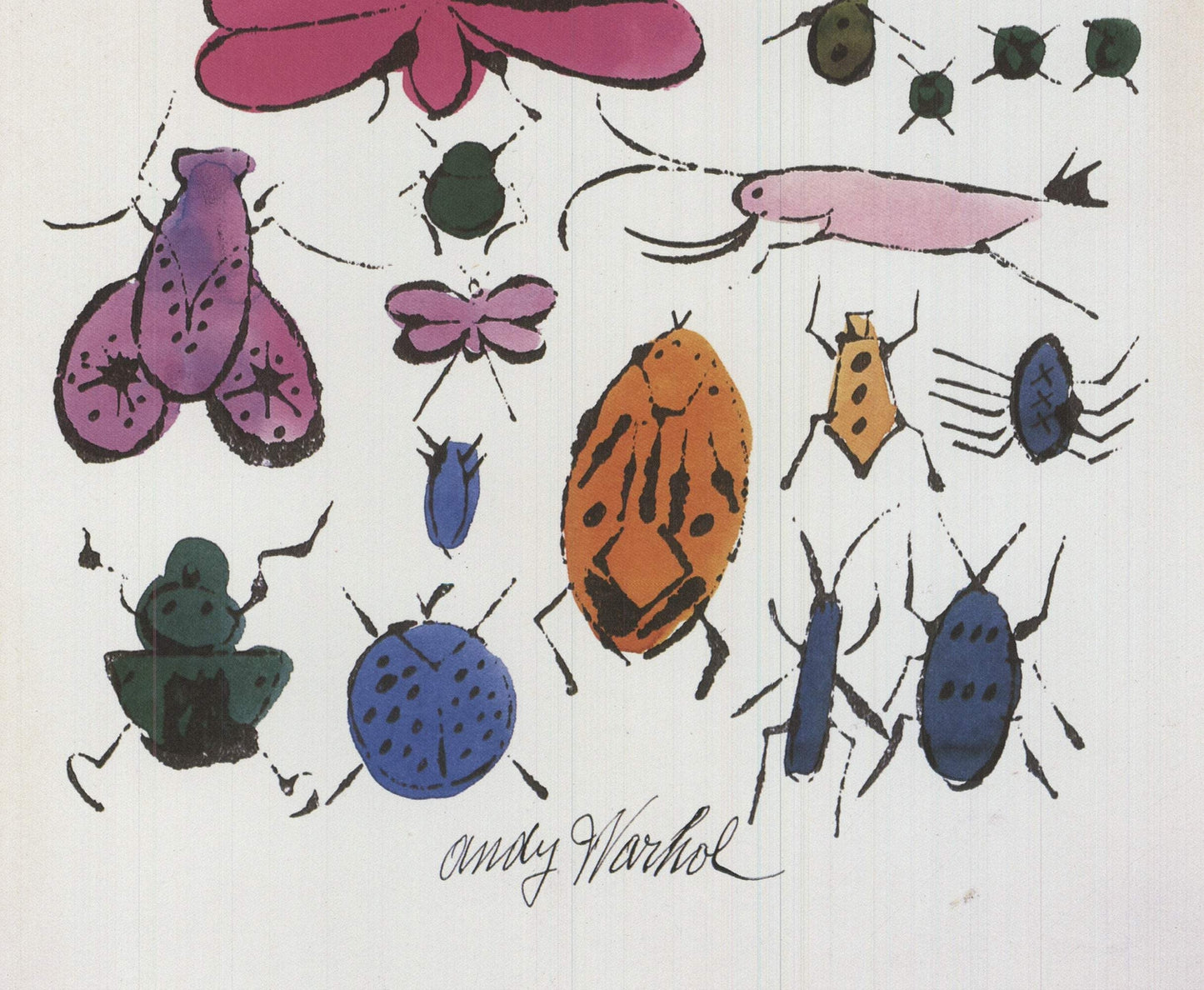 Andy Warhol Happy Bug Day " Offset Lithograph Pop Art