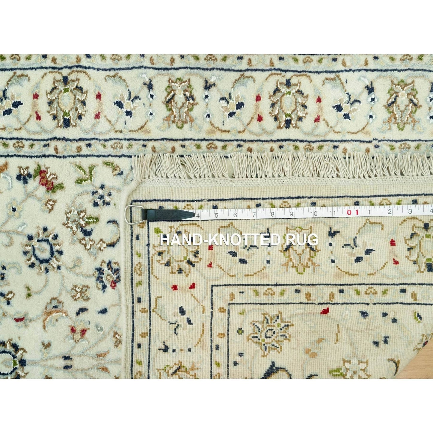 2'8"X21'8" Cloud Nine White Nain Wool 250 Kpsi Hand Knotted Xl Runner Rug
