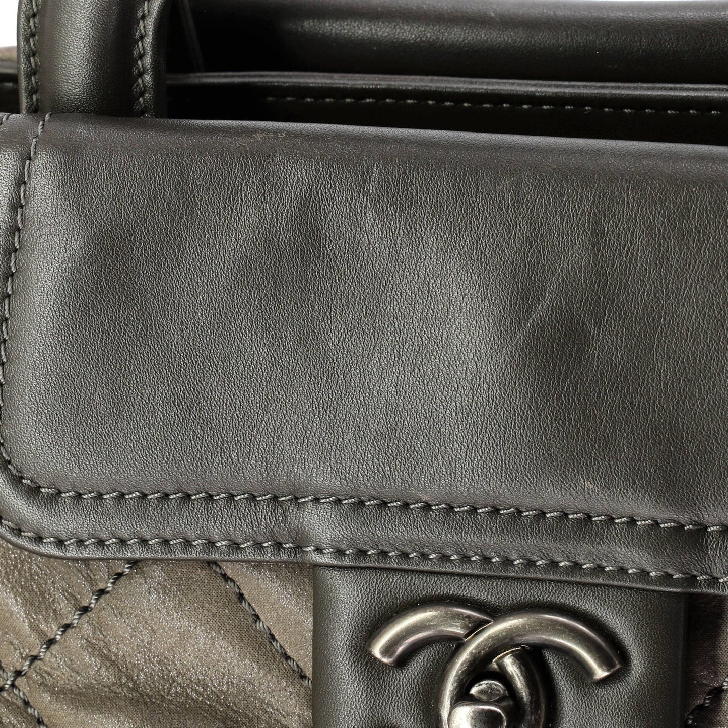 Chanel In The Mix Shopping Tote Quilted Iridescent Calfskin Xl