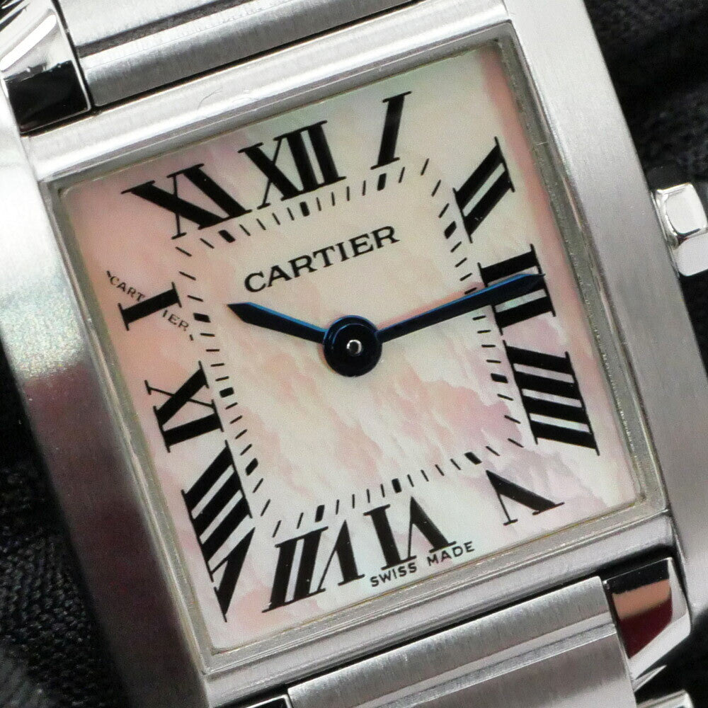 Cartier Tank Franaise Sm W51028Q3 Pink Ladies Used Watch #121913
