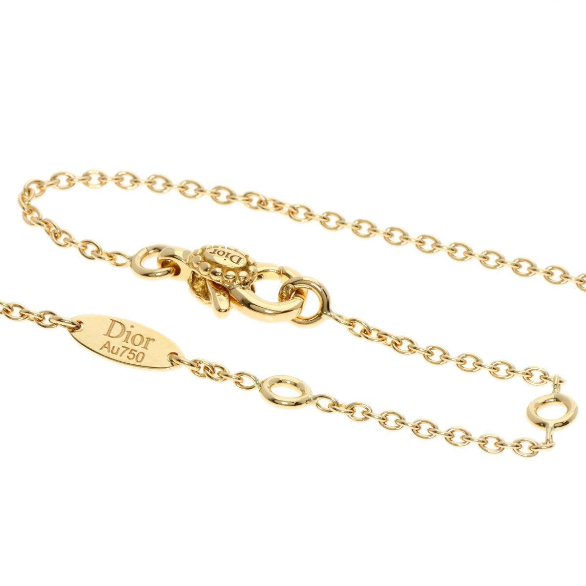 Dior Necklace Mimi Rose 3P Diamond K18 Yellow