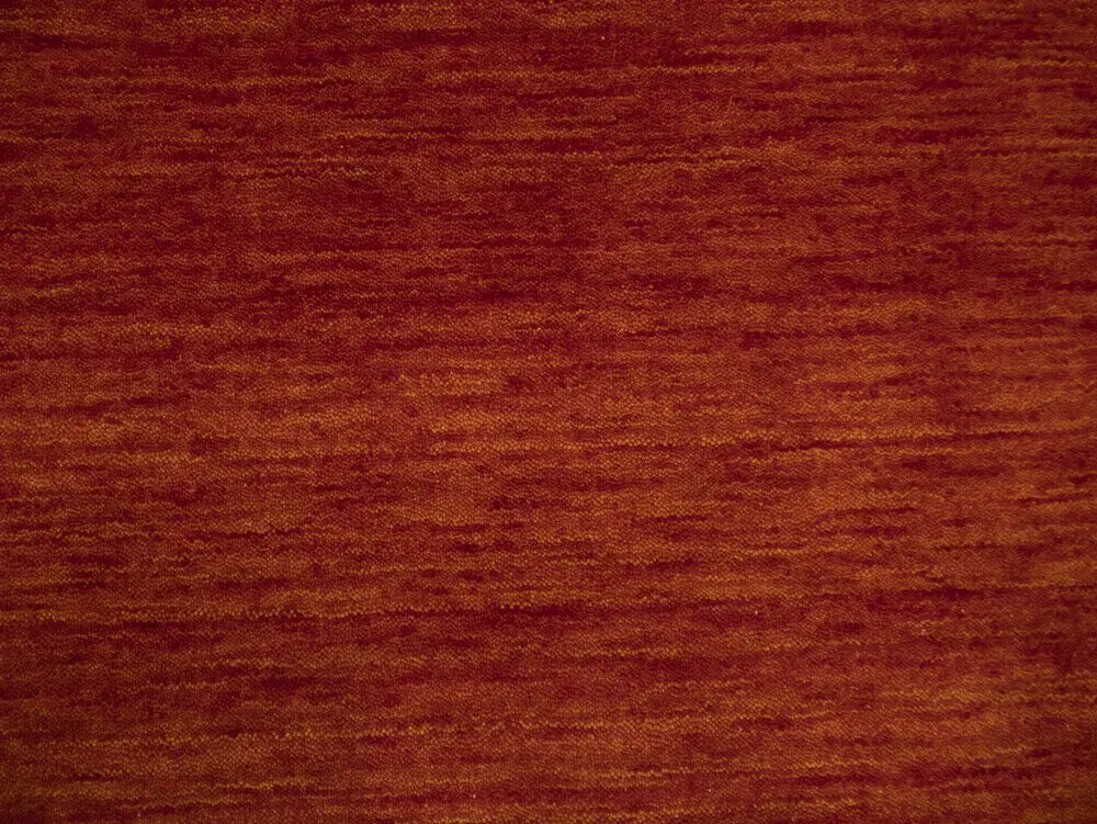 Orange Red Solid Design Hand-Loomed 6X9 Gabbeh