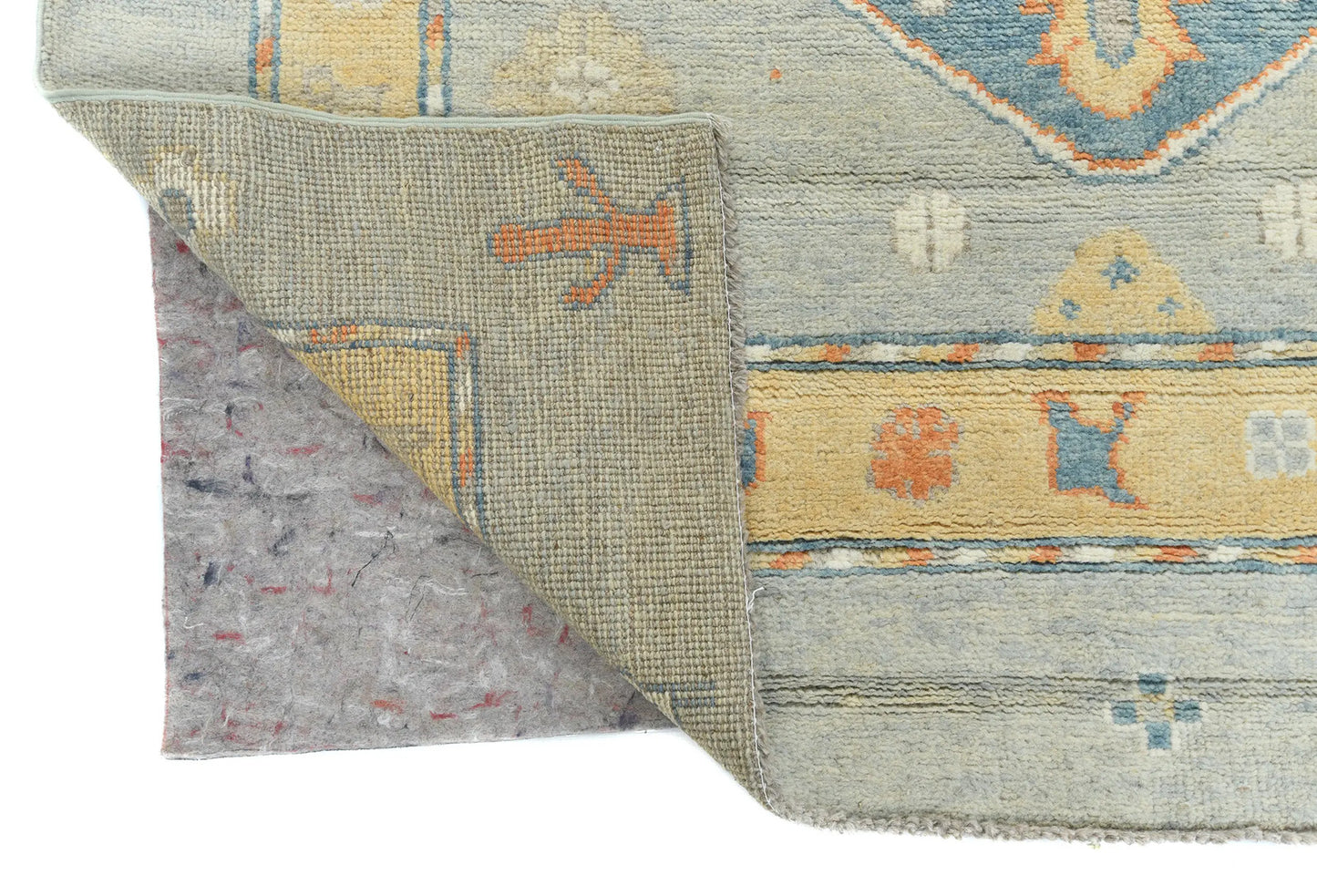 Handmade Oushak Pakistan Rug Muted Colors Floral