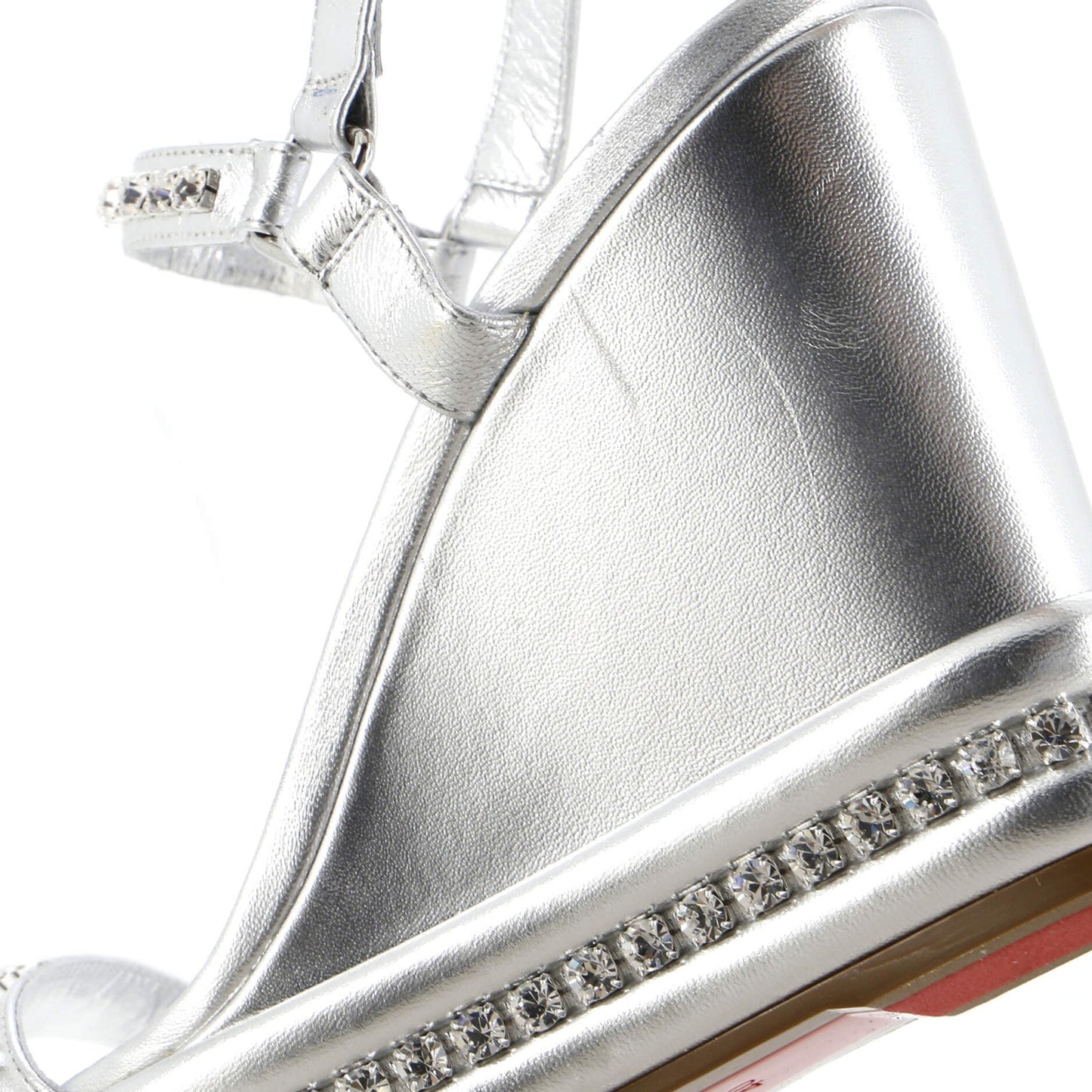 Christian Louboutin Women'S Pyrastrass Wedge Sandals Leather With Crystal
