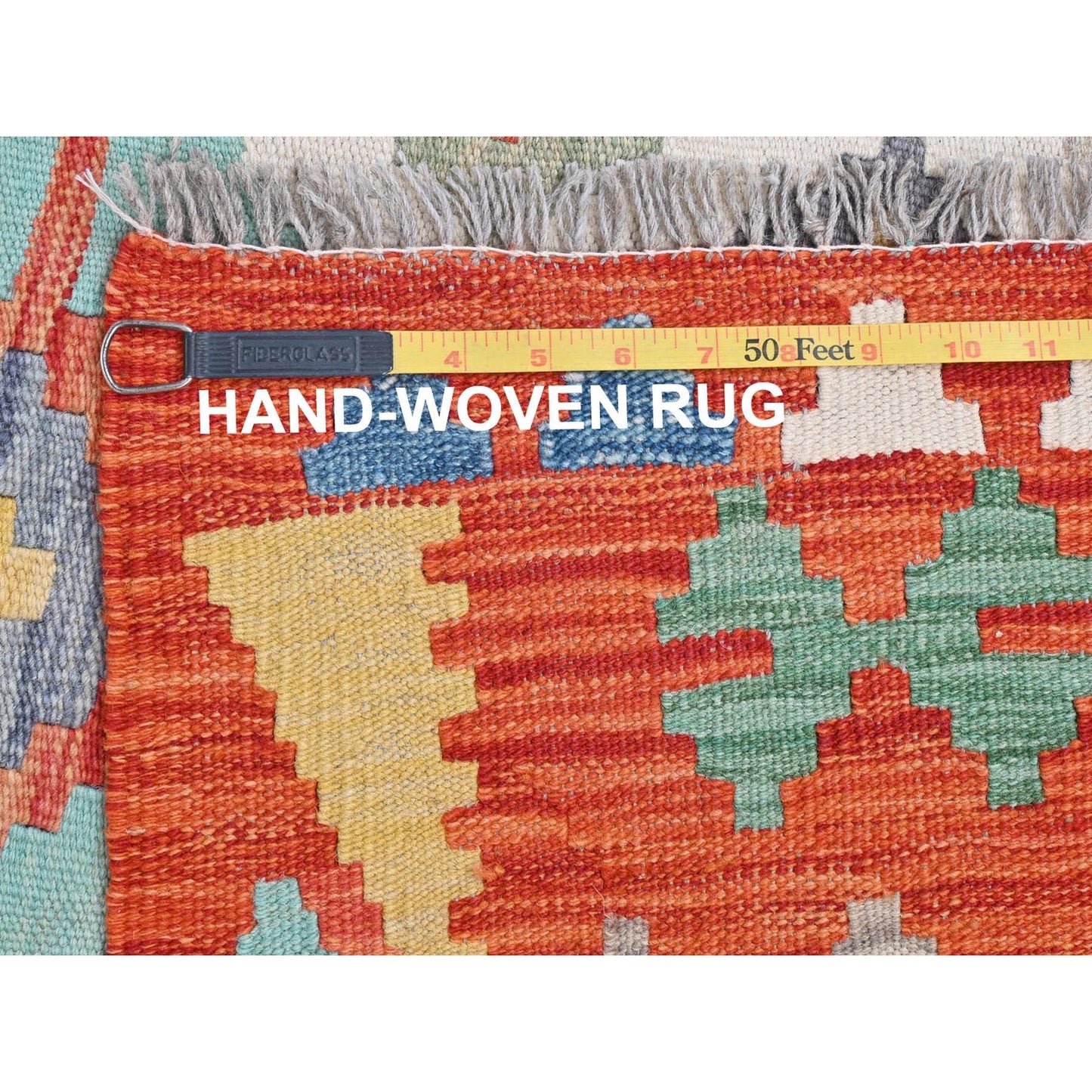10'X16'5" Colorful Pure Wool Hand Woven Afghan Kilim Oversized Rug