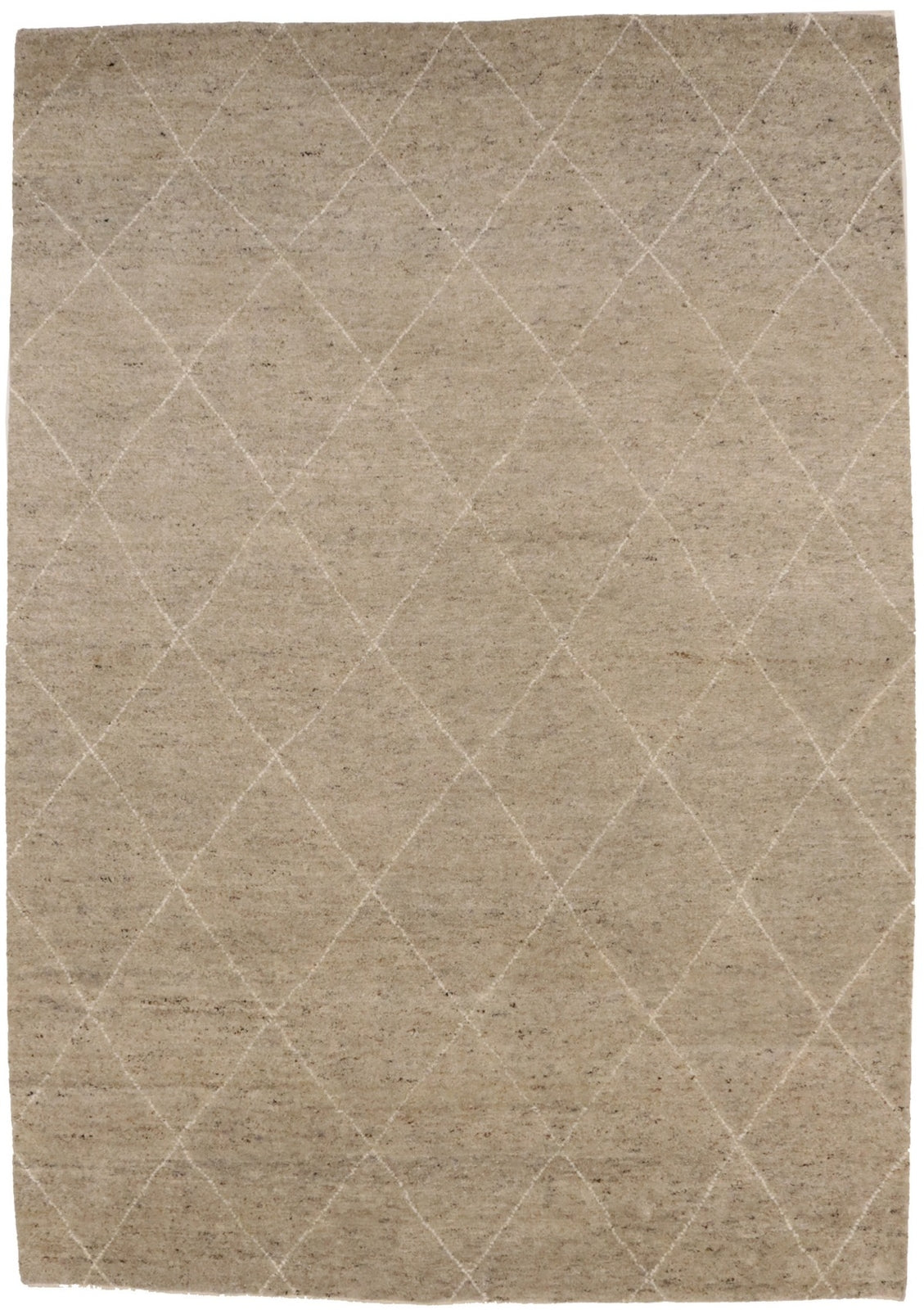 Handmade Moroccan Oriental Rug Khaki/Beige